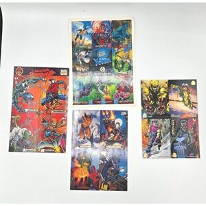 1994 Marvel Uncut Promo Panel Set, Masterpieces Spider-Man Universe Ultra X-Men
